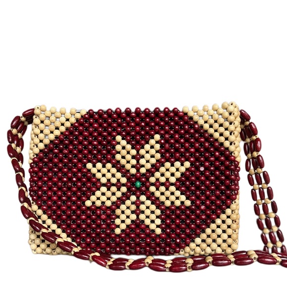 Bags Wood Bead Crossbody Bag Poshmark